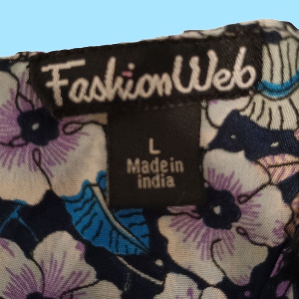 Fashion Web Floral Print Women's Romper S Large - Picture 6 of 6